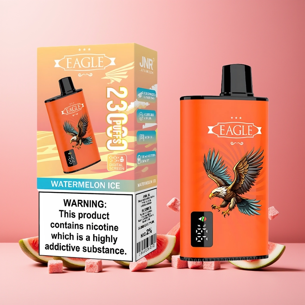 JNR EAGLE Smart 23000 Puffs Disposable Vape Watermelon Ice with Digital Screen & Adjustable Airflow New Zealand Wholesale