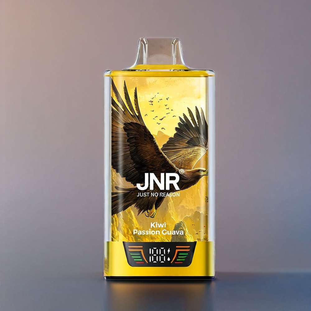 JNR Falcon Pro 28000 Puffs New Zealand Wholesale Kiwi Passion Guava 30ml E-liquid Smart Screen Dual Mesh Coil
