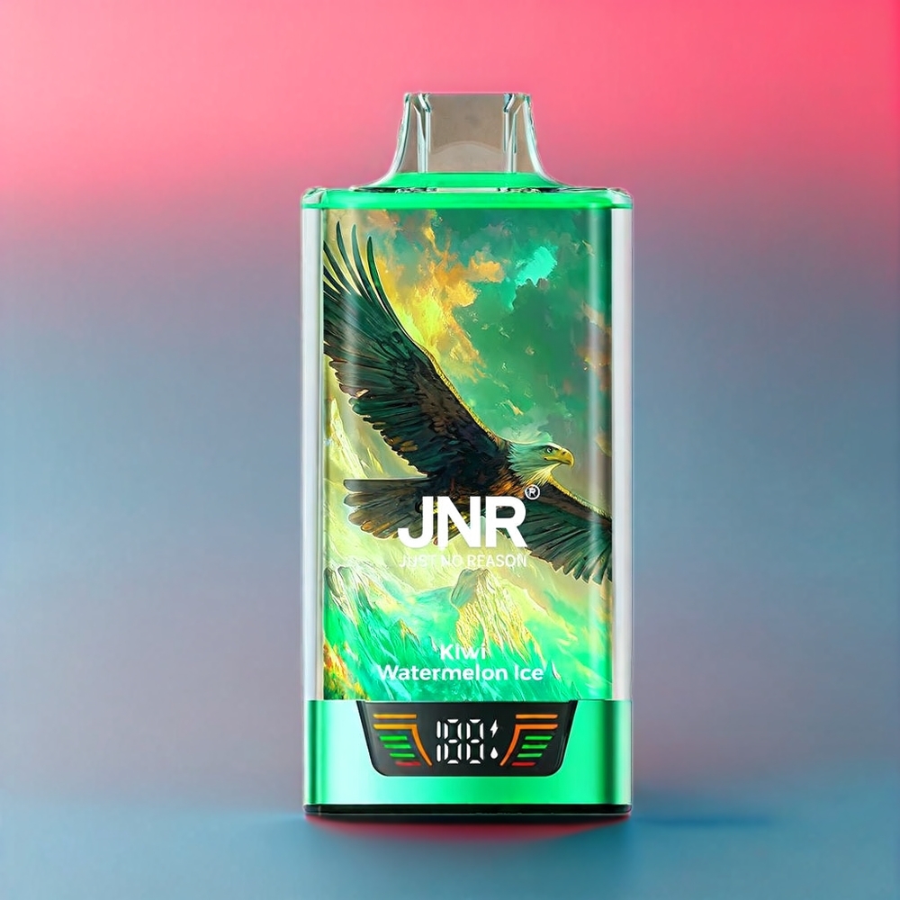 JNR Falcon Pro 28000 Puffs New Zealand Wholesale Kiwi Watermelon Ice 30ml Dual Mesh Smart Screen Type-C
