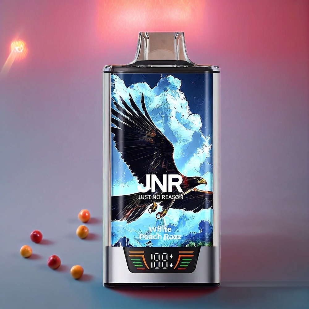 JNR Falcon Pro 28000 Puffs New Zealand Wholesale White Peach Razz 30ml Dual Mesh Smart Screen Type-C