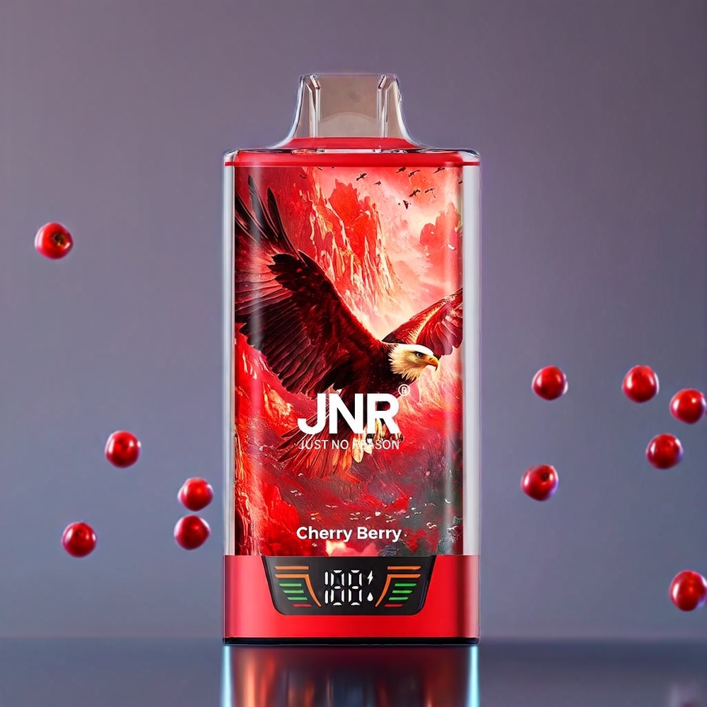 JNR Falcon Pro New Zealand Wholesale 28000 Puffs Cherry Berry 30ml Dual Mesh Coil Type-C