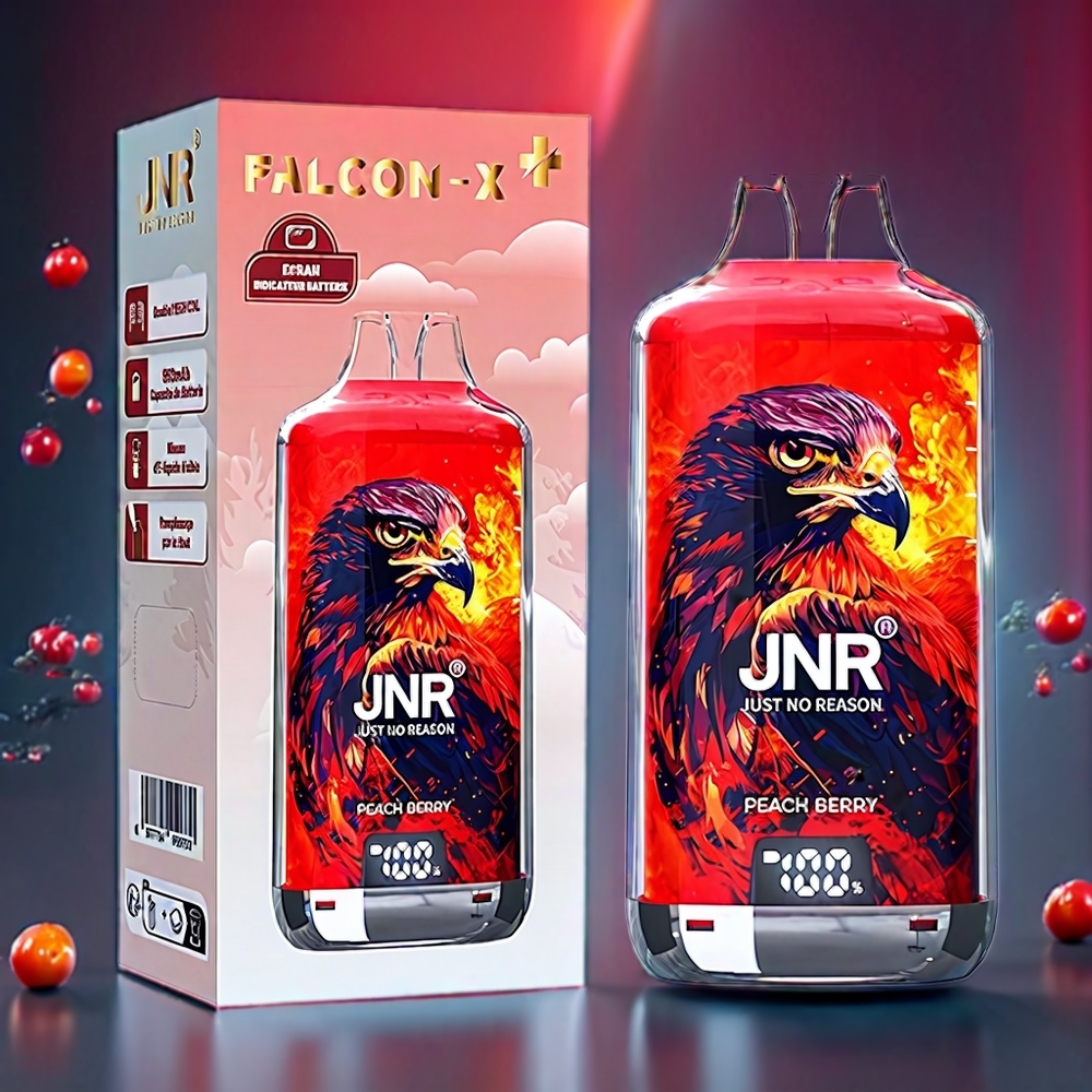 JNR Falcon X⁺ 28000 Puffs Peach Berry New Zealand Wholesale with 950mAh Battery & 2 10ml E-liquid