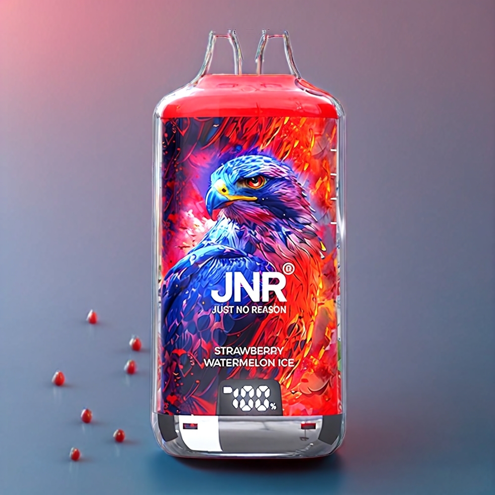 JNR Falcon X⁺ New Zealand Wholesale 28000 Puffs Strawberry Watermelon Ice Refillable with 2 10ml E-liquid & Battery Indicator