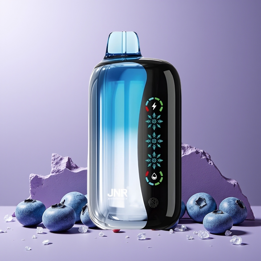 JNR Flex Ice 21000 Puffs Disposable Vape New Zealand Wholesale Blueberry Ice 26ml E-liquid Customizable Airflow Touch Screen 1.2 Ohm Dual Mesh