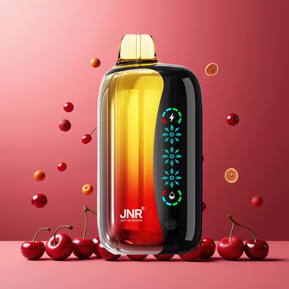 JNR Flex Ice 21000 Puffs New Zealand Wholesale Disposable Vape Cherry Cola, 26ml E-liquid, Ice Adjustable, 1.2 Ohm Dual Mesh, 1000mAh