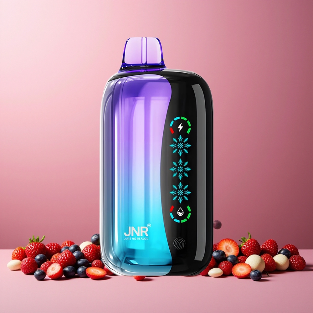 JNR Flex Ice 21000 Puffs New Zealand Wholesale Disposable Vape Mixed Berry Ice Adjustable 26ml 1000mAh Type-C Dual Mesh