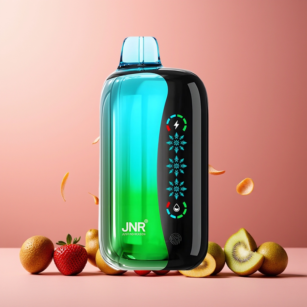 JNR Flex Ice 21000 Puffs New Zealand Wholesale Disposable Vape Strawberry Kiwi 26ml E-liquid Ice Adjustable 1.2 Ohm Dual Mesh Type-C Charging
