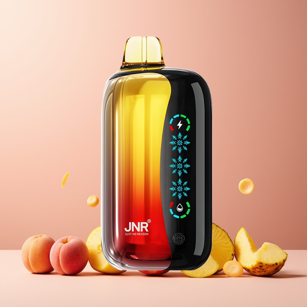 JNR Flex Ice 21000 Puffs New Zealand Wholesale Peach Mango Pineapple Disposable Vape with Ice Adjustable, 26ml E-liquid, 1.2 Ohm Dual Mesh, Type-C Charging