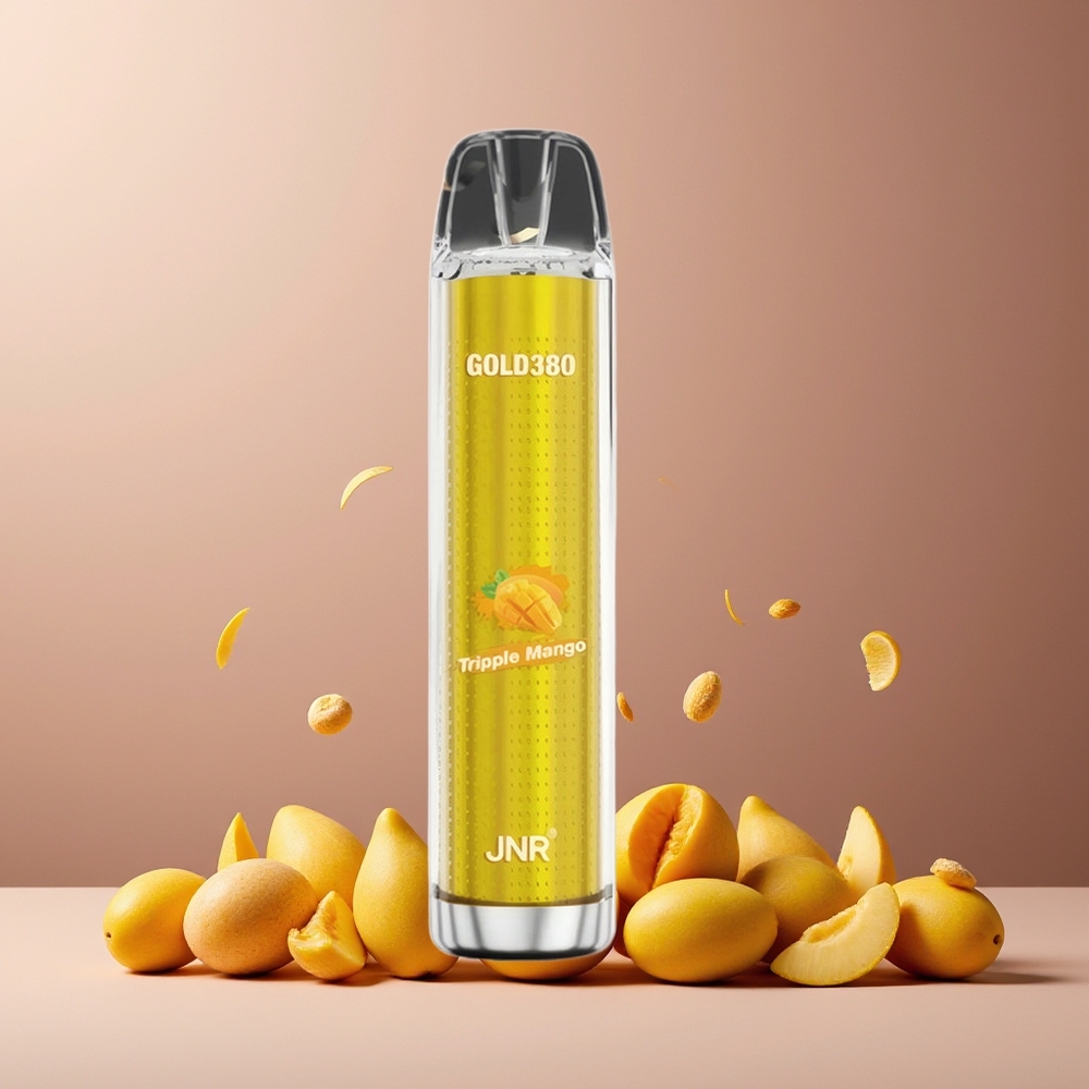 JNR Glod380 6000 Puffs 13ml 1500mAh Mesh Coil Disposable Vape Triple Mango New Zealand Wholesale