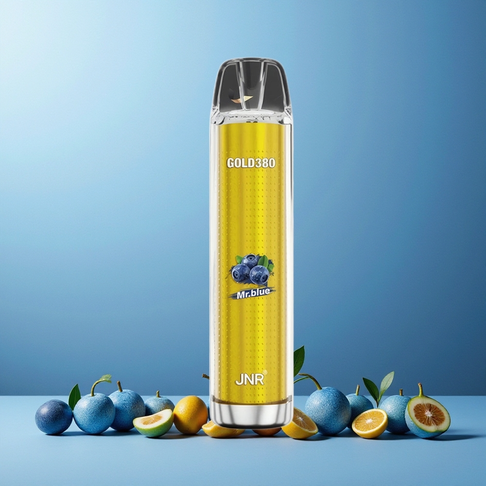 JNR Glod380 6000 Puffs 1500mAh 13ml 0/2/5% Nicotine Disposable Vape Mr Blue New Zealand Wholesale