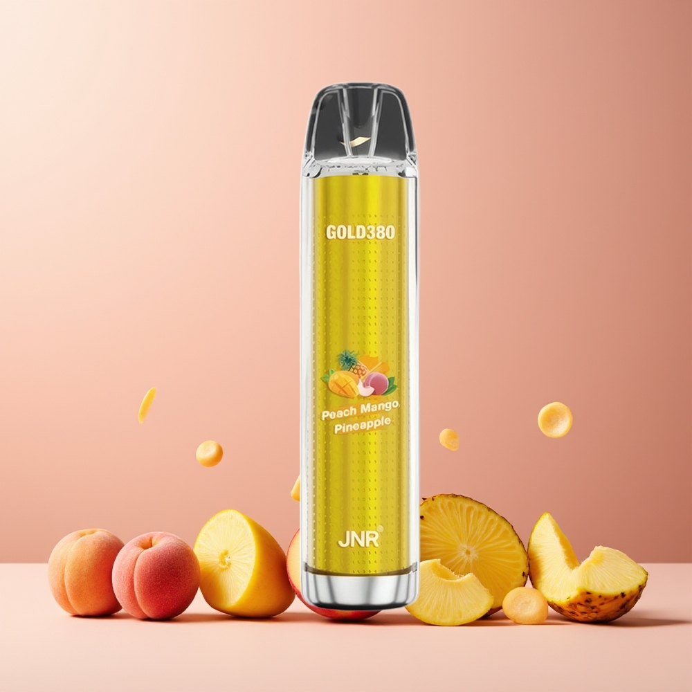 JNR Glod380 6000 Puffs 1500mAh 13ml Disposable Vape Peach Mango Pineapple New Zealand Wholesale