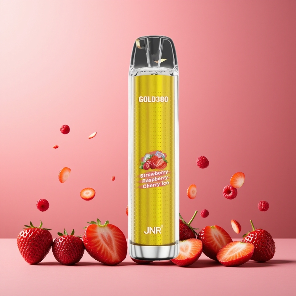 JNR Glod380 6000 Puffs 1500mAh 13ml Disposable Vape Strawberry Raspberry New Zealand Wholesale