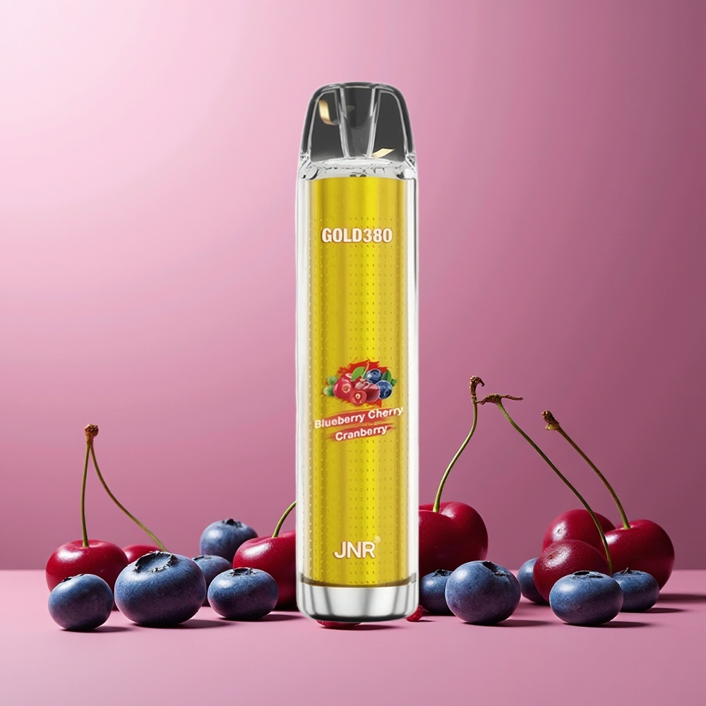 JNR Glod380 6000 Puffs 1500mAh 13ml Mesh Coil Disposable Vape Blueberry Cherry Cranberry New Zealand Wholesale