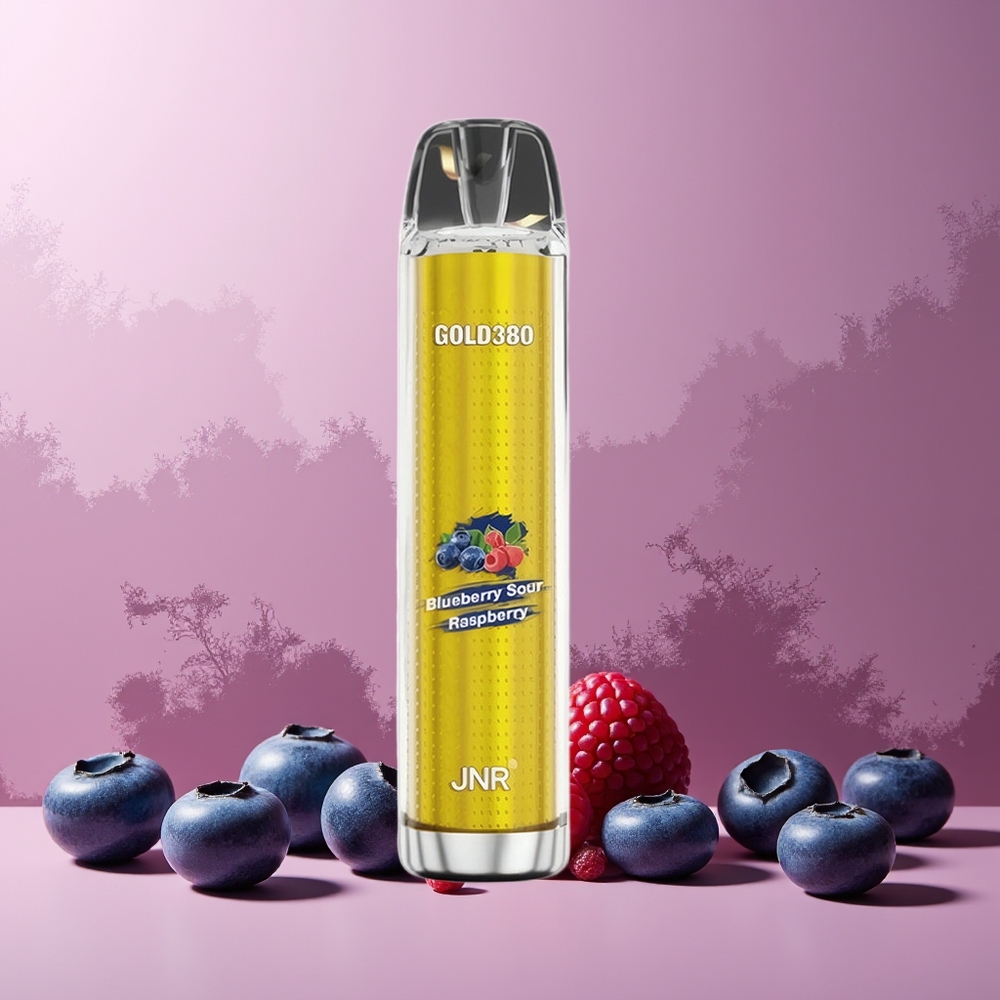JNR Glod380 6000 Puffs 1500mAh 13ml Mesh Coil Disposable Vape Blueberry Sour Raspberry New Zealand Wholesale