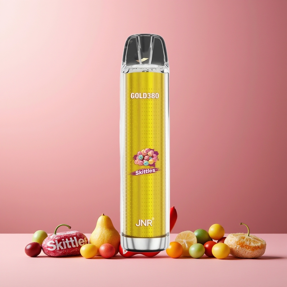 JNR Glod380 6000 Puffs 1500mAh 13ml Mesh Coil Disposable Vape Skittles New Zealand Wholesale