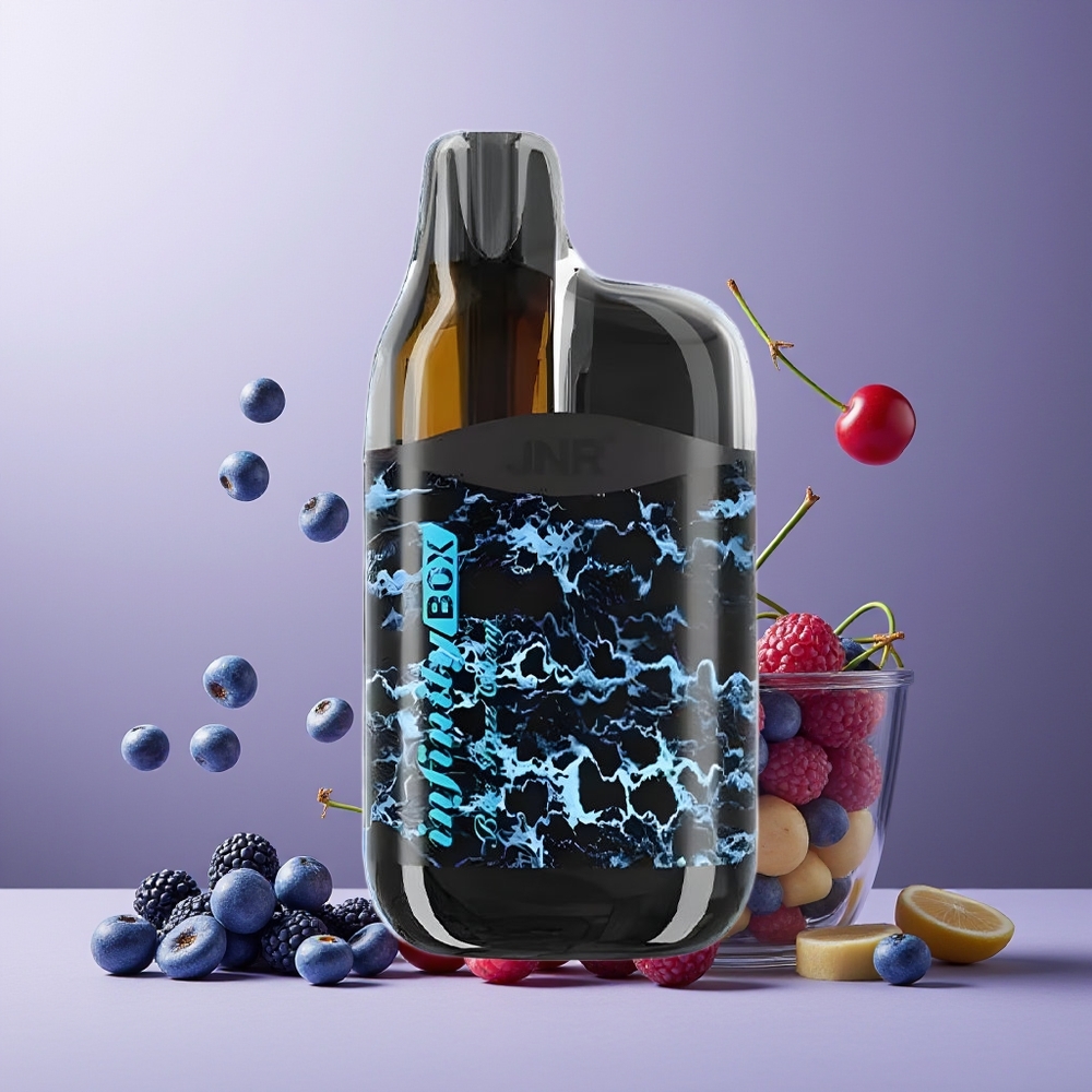 JNR Infinity Box 10700 Puffs 2200mAh 15ml No-Charging Disposable Vape Blue Razz Cherry New Zealand Wholesale