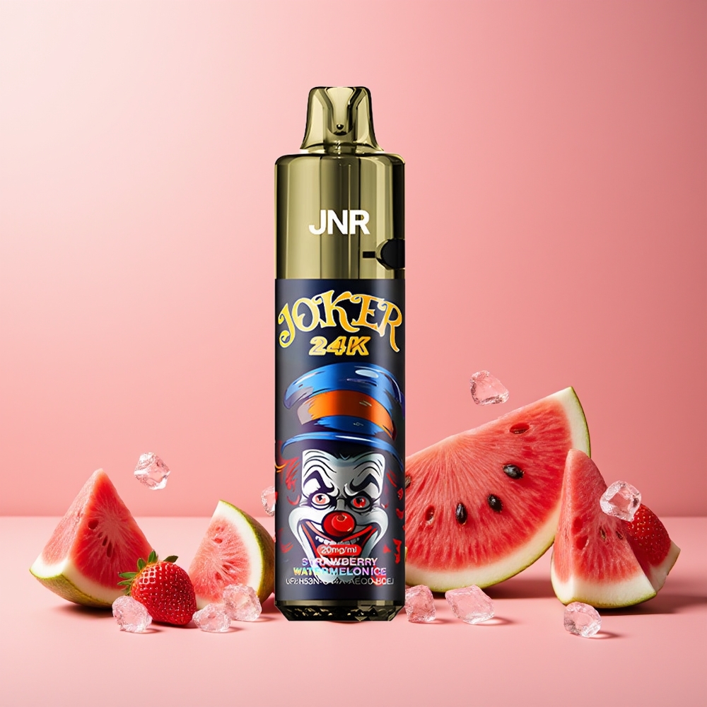 JNR Joker 24K Puffs New Zealand Wholesale 2+10ml Refillable 800mAh Strawberry Watermelon Ice Disposable Vape