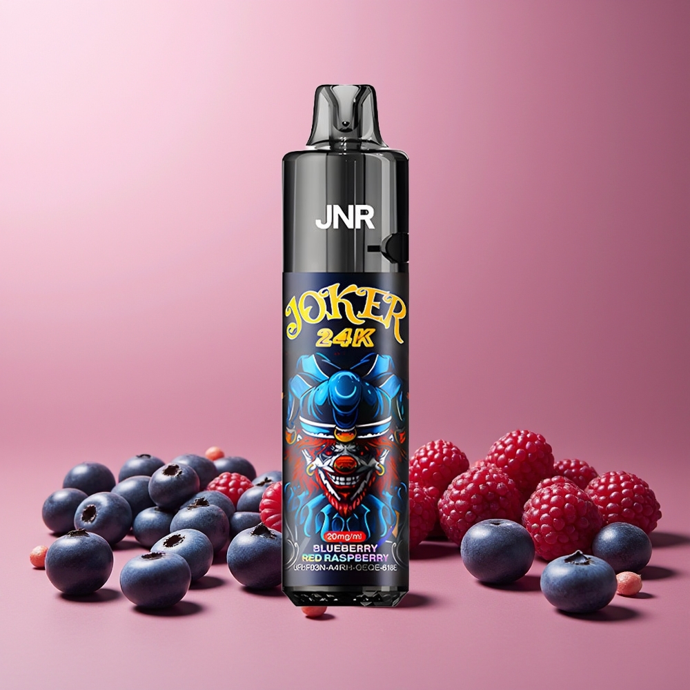 JNR Joker 24K Puffs New Zealand Wholesale 2+10ml Refillable 800mAh Type-C Disposable Vape Blueberry Red Raspberry