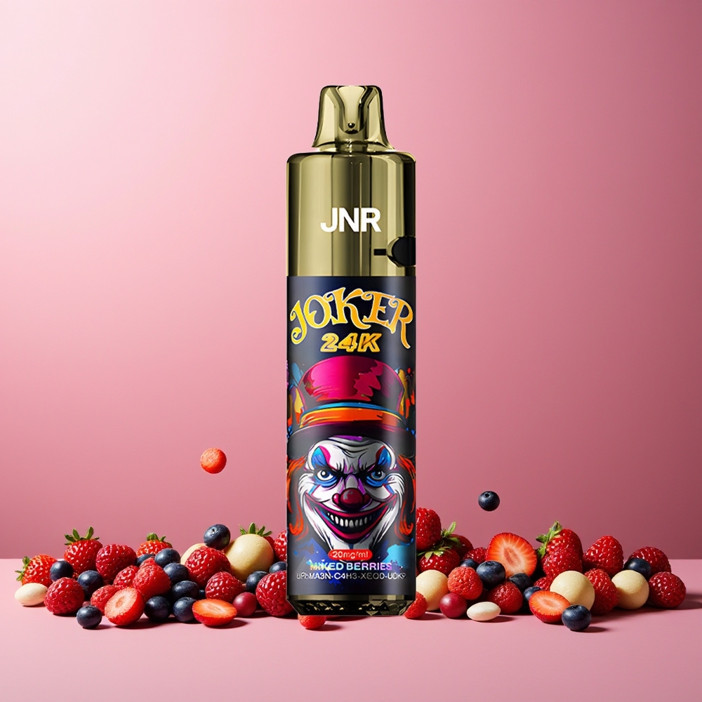 JNR Joker 24K Puffs New Zealand Wholesale 2+10ml Refillable Pod 800mAh Mixed Berries Disposable Vape