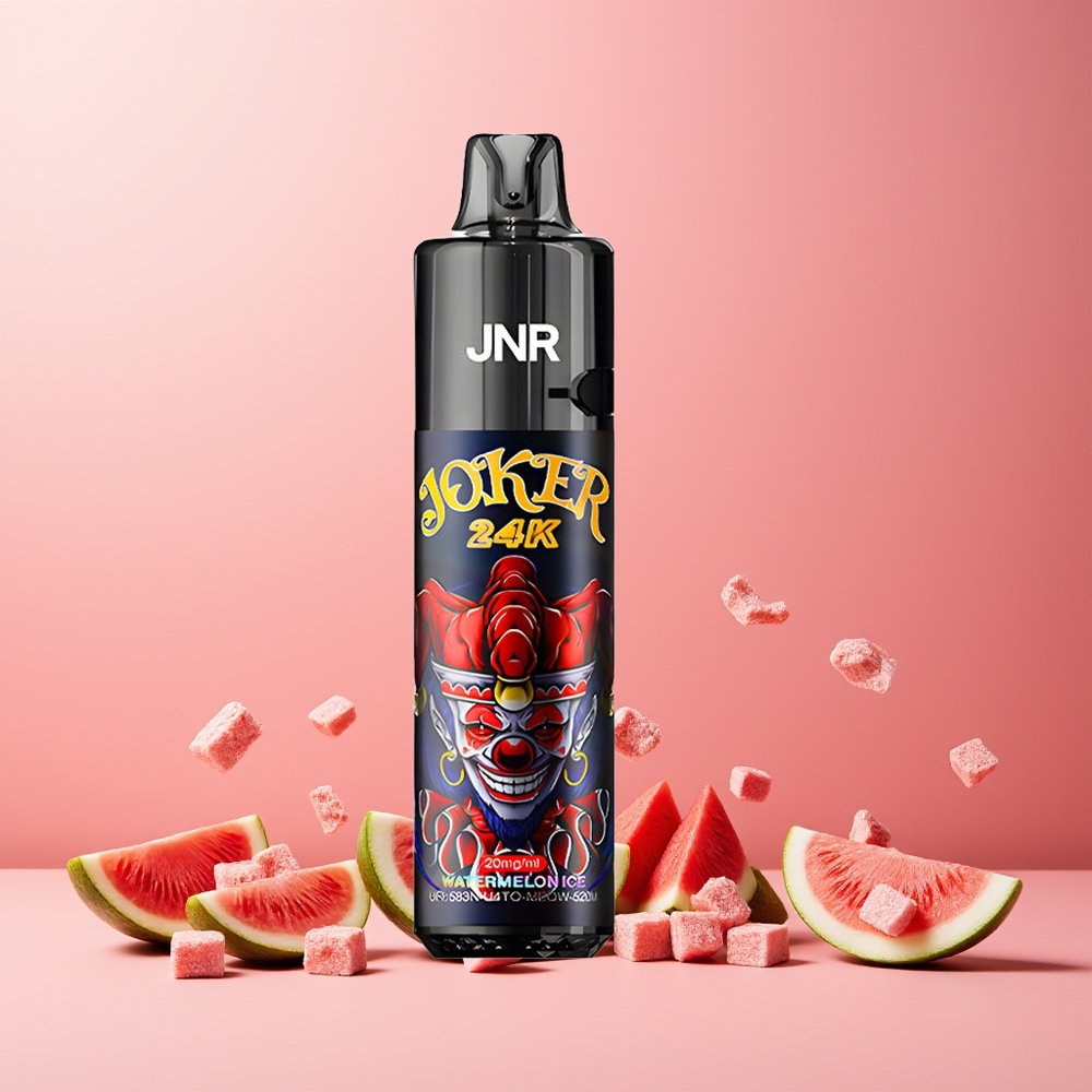 JNR Joker 24K Puffs New Zealand Wholesale Disposable Vape 800mAh 2+10ml Refillable Watermelon Ice