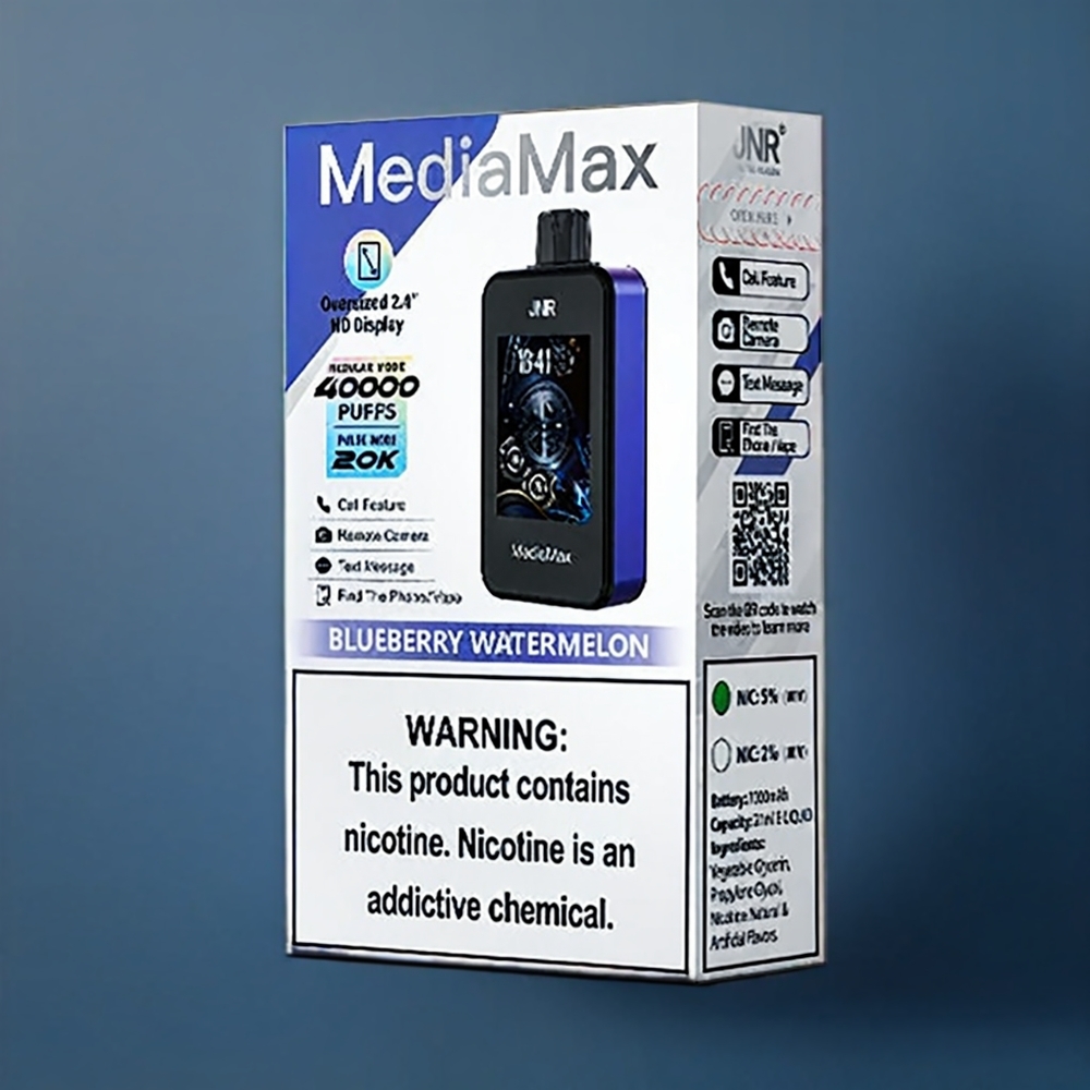 Jnr Mediamax New Zealand Wholesale 40000 Puffs Blueberry Watermelon Vape