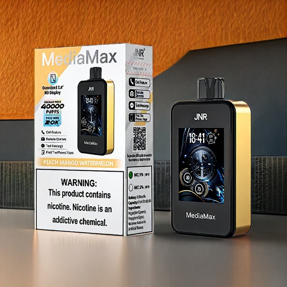Jnr Mediamax New Zealand Wholesale 40000 Puffs Peach Mango Watermelon Vape