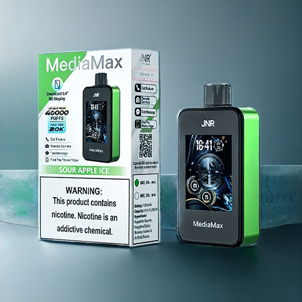 Jnr Mediamax New Zealand Wholesale 40000 Puffs Sour Apple Ice Vape