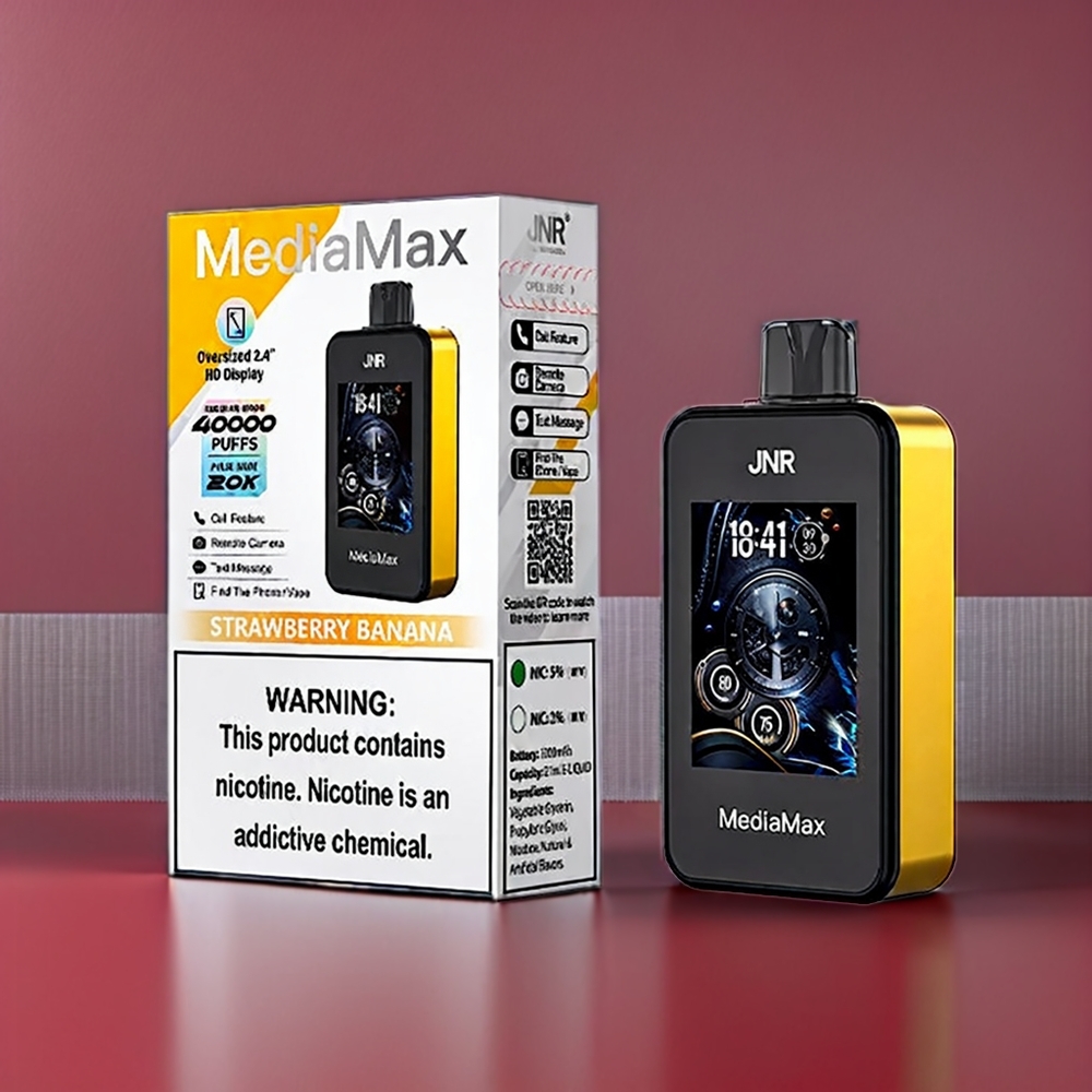 Jnr Mediamax New Zealand Wholesale 40000 Puffs Strawberry Banana Vape