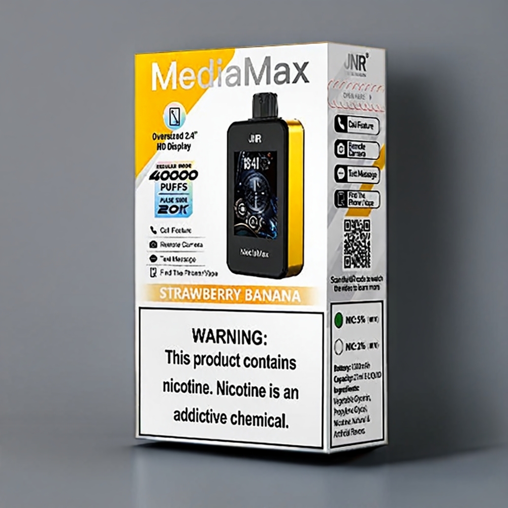 Jnr Mediamax New Zealand Wholesale 40000 Puffs Strawberry Banana Vape