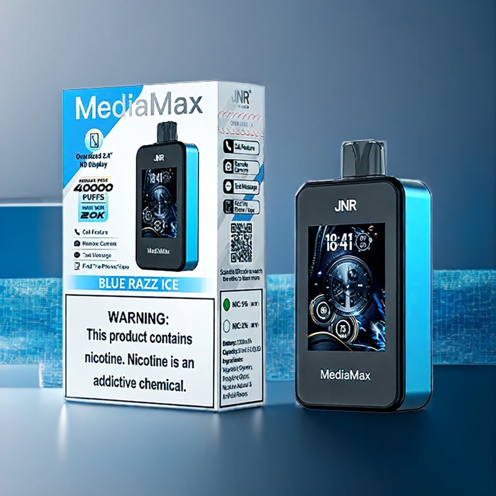 Jnr Mediamax New Zealand Wholesale 40000 Puffs Vape Blue Razz Ice