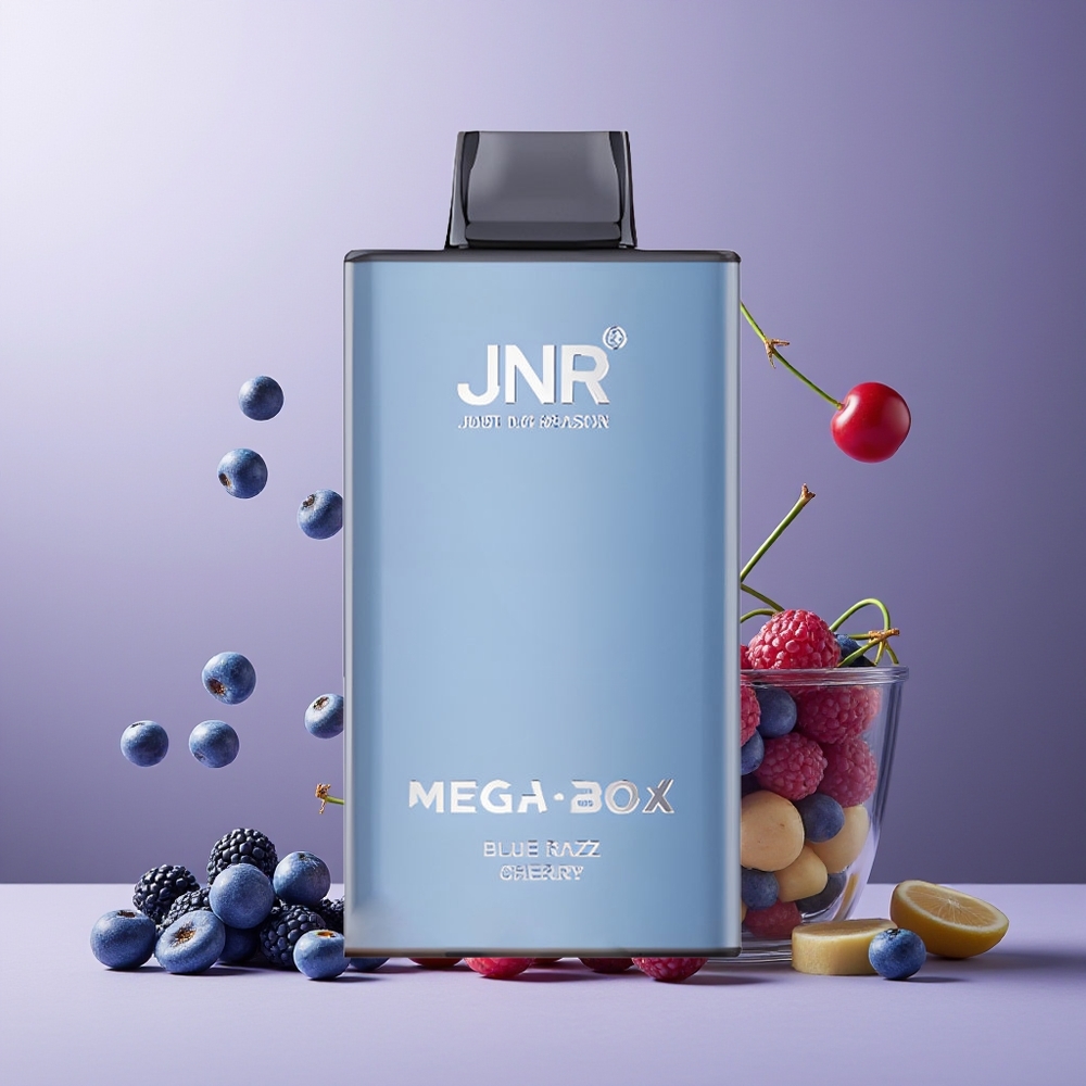 JNR Mega Box 25000 Puffs Dual Mesh 30ml Blue Razz Cherry New Zealand Wholesale