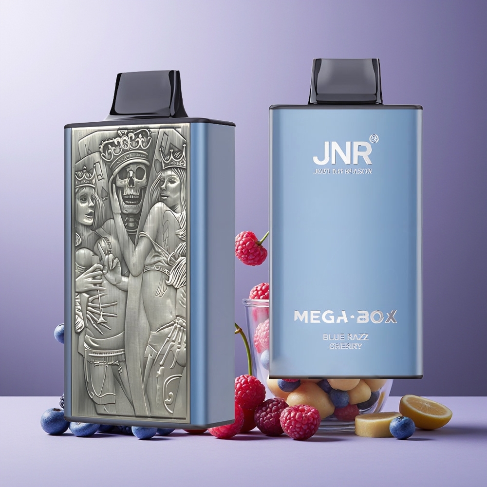 JNR Mega Box 25000 Puffs Dual Mesh 30ml Blue Razz Cherry New Zealand Wholesale