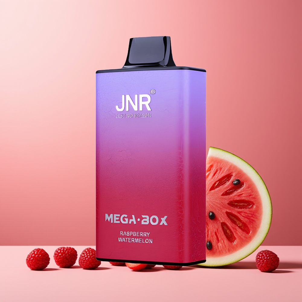 JNR Mega Box 25000 Puffs New Zealand Wholesale 30ml Dual Mesh Disposable Vape Raspberry Watermelon