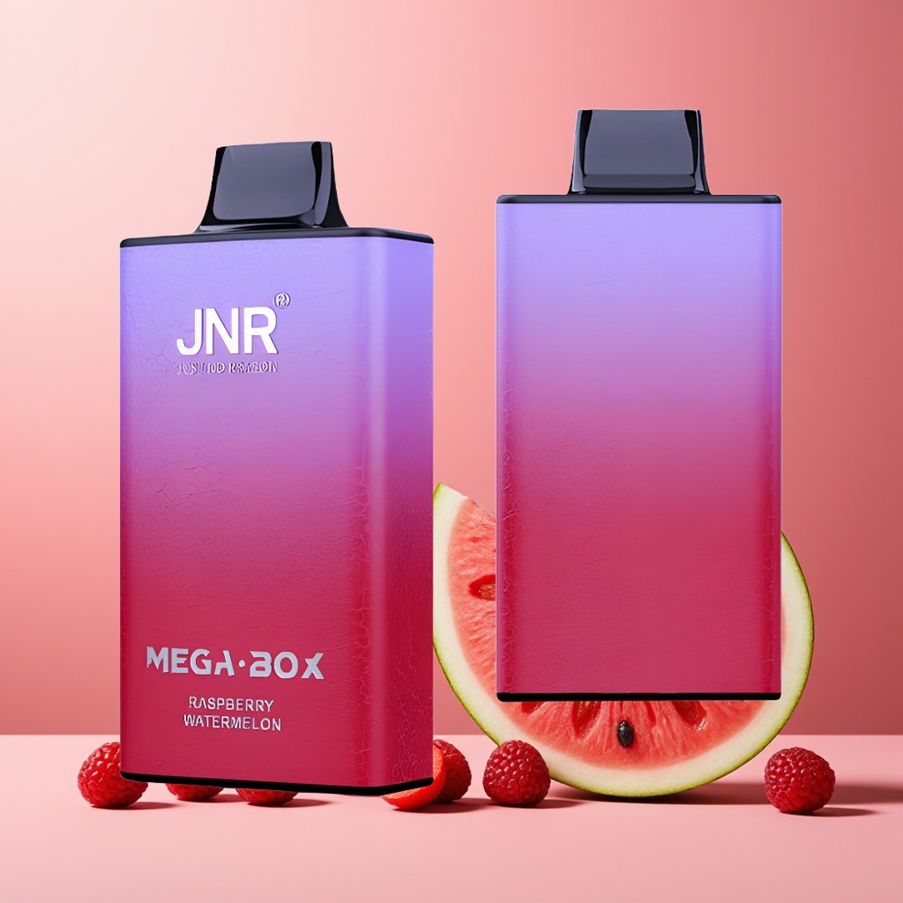 JNR Mega Box 25000 Puffs New Zealand Wholesale 30ml Dual Mesh Disposable Vape Raspberry Watermelon
