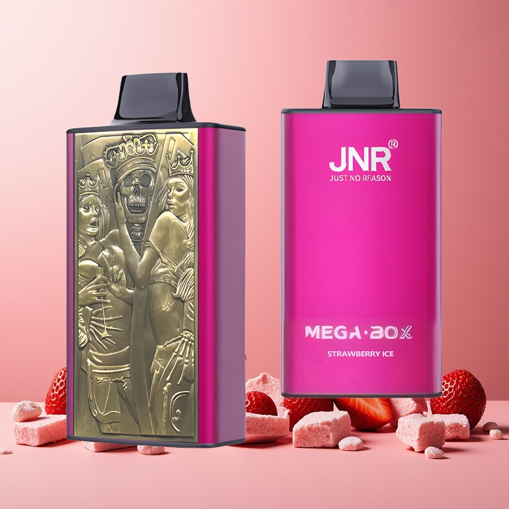 JNR Mega Box 25000 Puffs New Zealand Wholesale 30ml E-liquid 850mAh Dual Mesh Strawberry Ice Disposable Vape