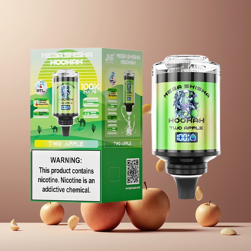 JNR Mega Shisha Hookah 100K 2200mAh 60mL 2% Nicotine Desktop Smart Screen Adjustable Airflow New Zealand Wholesale