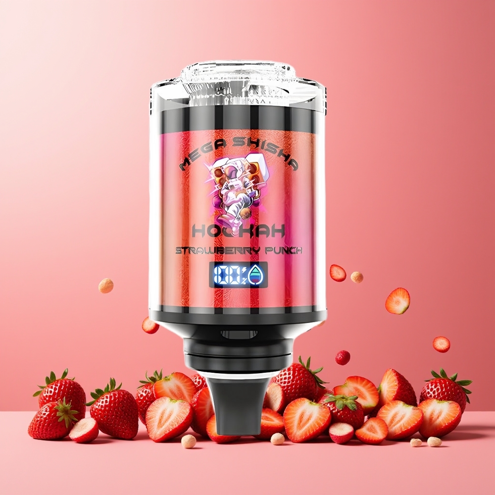 JNR Mega Shisha Hookah 100K 2200mAh 60mL Desktop Strawberry Punch New Zealand Wholesale