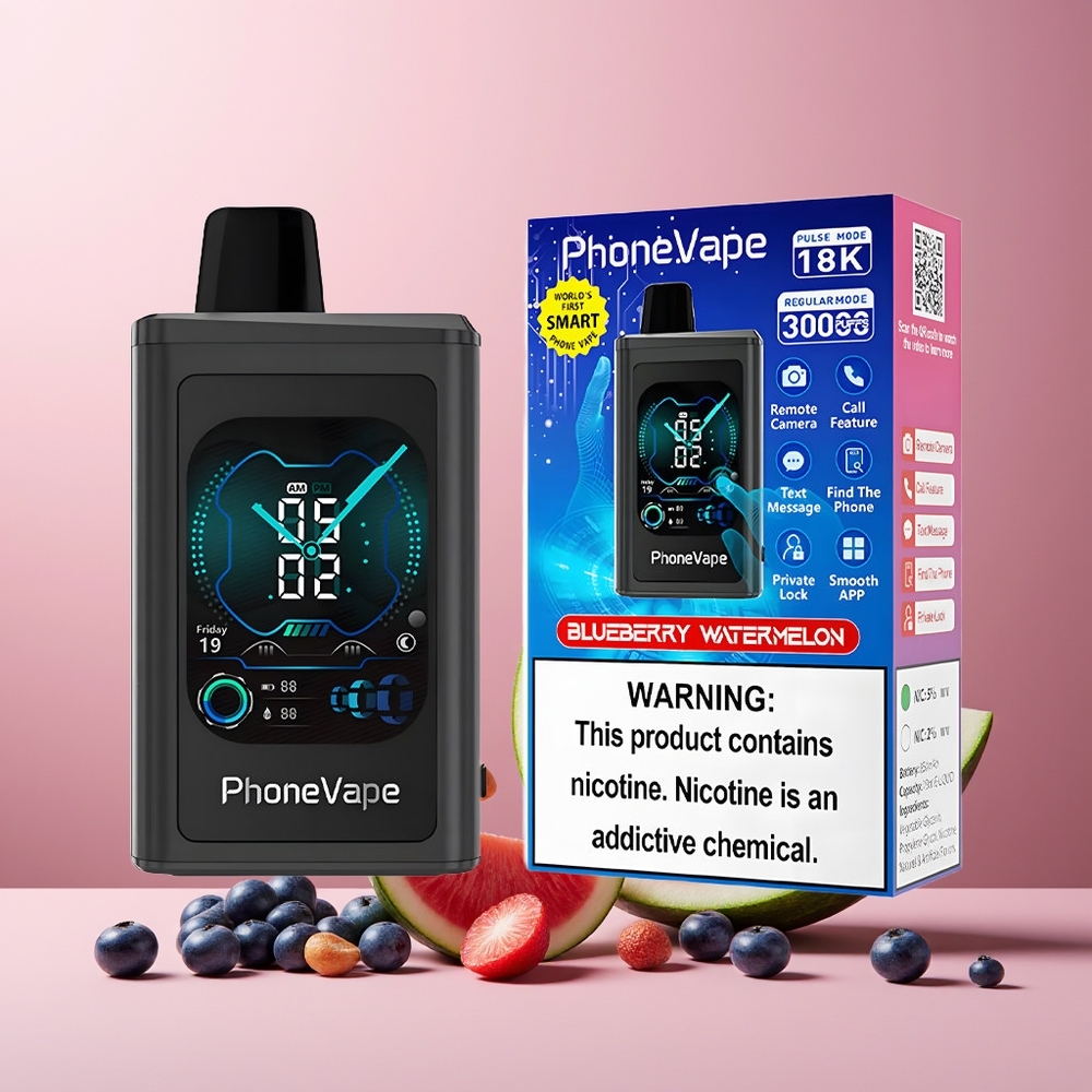 JNR PhoneVape 30000 Puffs Disposable Vape New Zealand Wholesale Blueberry Watermelon 850mAh Rechargeable Turbo Mode Adjustable Airflow