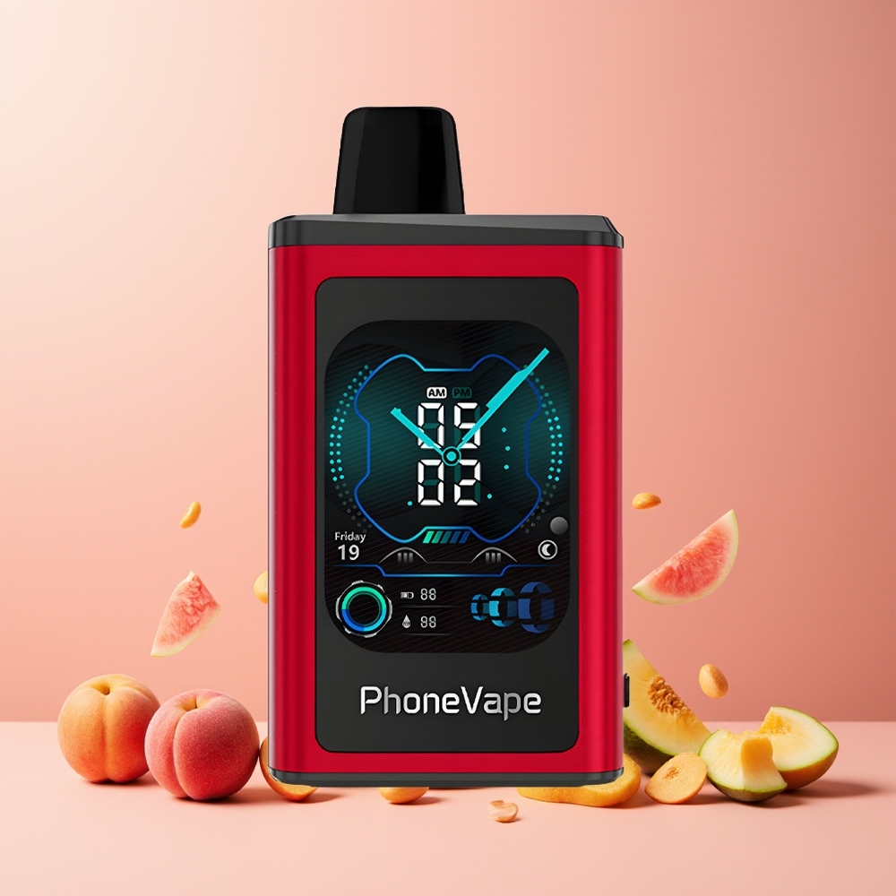 JNR PhoneVape 30000 Puffs Disposable Vape Peach Mango Watermelon New Zealand Wholesale 850mAh Type-C Rechargeable Turbo Mode 2% 5%