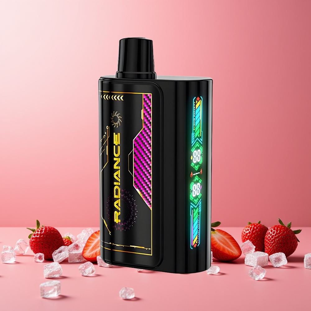 JNR Radiance 31000 Puffs New Zealand Wholesale 28ml 2% Strawberry Ice Disposable Vape with Dual Mesh Coil & Type-C