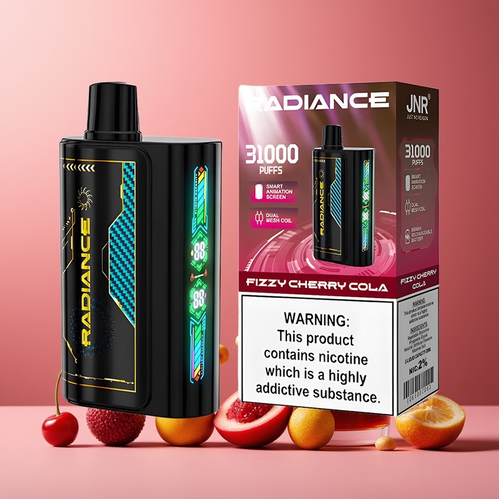 JNR Radiance 31000 Puffs New Zealand Wholesale 28ml 950mAh Dual Mesh Fizzy Cherry Cola Disposable Vape