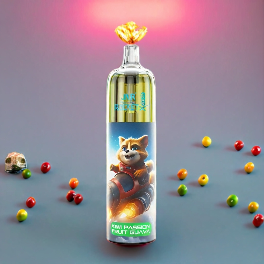 JNR Rocket X 12400 Puffs New Zealand Wholesale Kiwi Passion Fruit Guava Rechargeable RGB Lights Adjustable Airflow Type-C