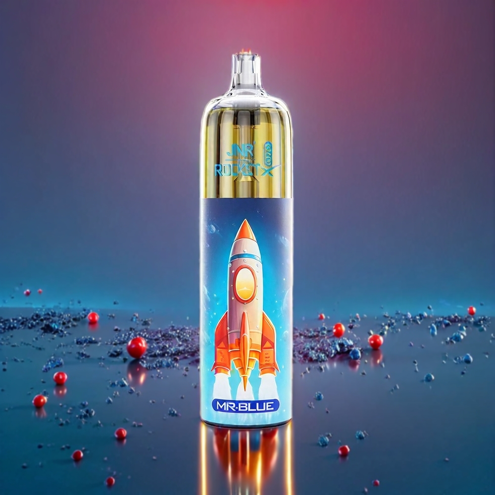 JNR Rocket X 12400 Puffs New Zealand Wholesale Mr Blue with RGB Lights, Type-C Charge, 850mAh, 22ml E-liquid, Adjustable Airflow