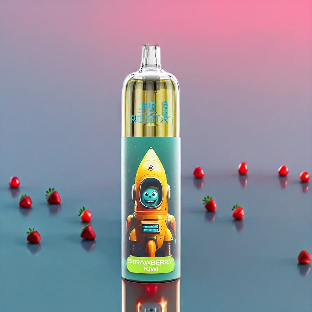 JNR Rocket X 12400 Puffs Strawberry Kiwi New Zealand Wholesale - Small, Rechargeable Type-C, RGB Lights, 850mAh, 22ml