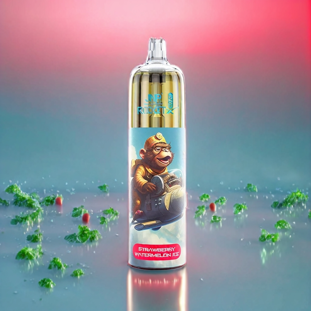 JNR Rocket X 12400 Puffs Strawberry Watermelon Ice New Zealand Wholesale with RGB Lights, Type-C Quick Charge, Adjustable Airflow, 850mAh Battery