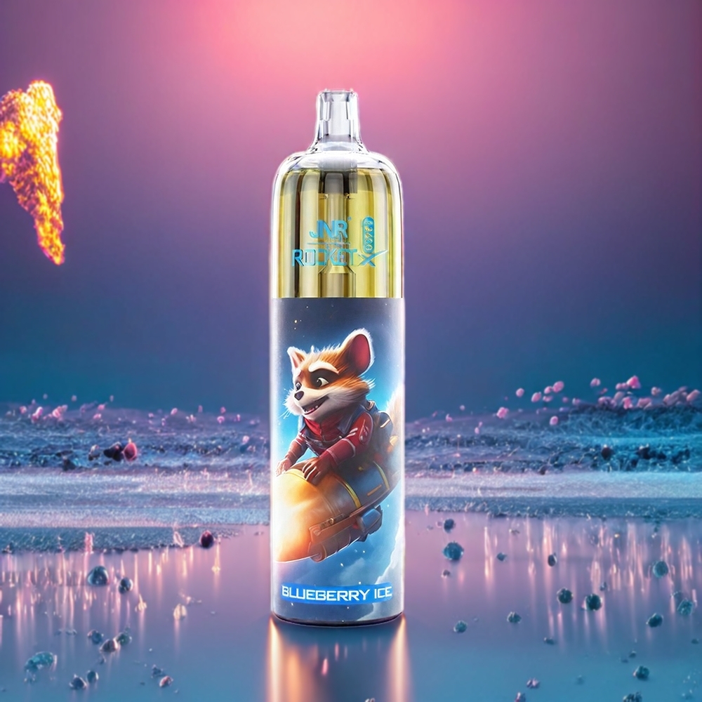 JNR Rocket X New Zealand Wholesale 12400 Puffs Blueberry Ice Rechargeable Type-C RGB Lights Adjustable Airflow 22ml