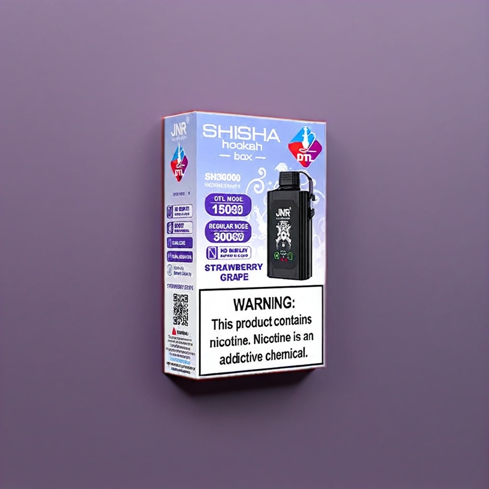 Jnr New Zealand Wholesale Shisha Box 20500 Puffs Strawberry Grape