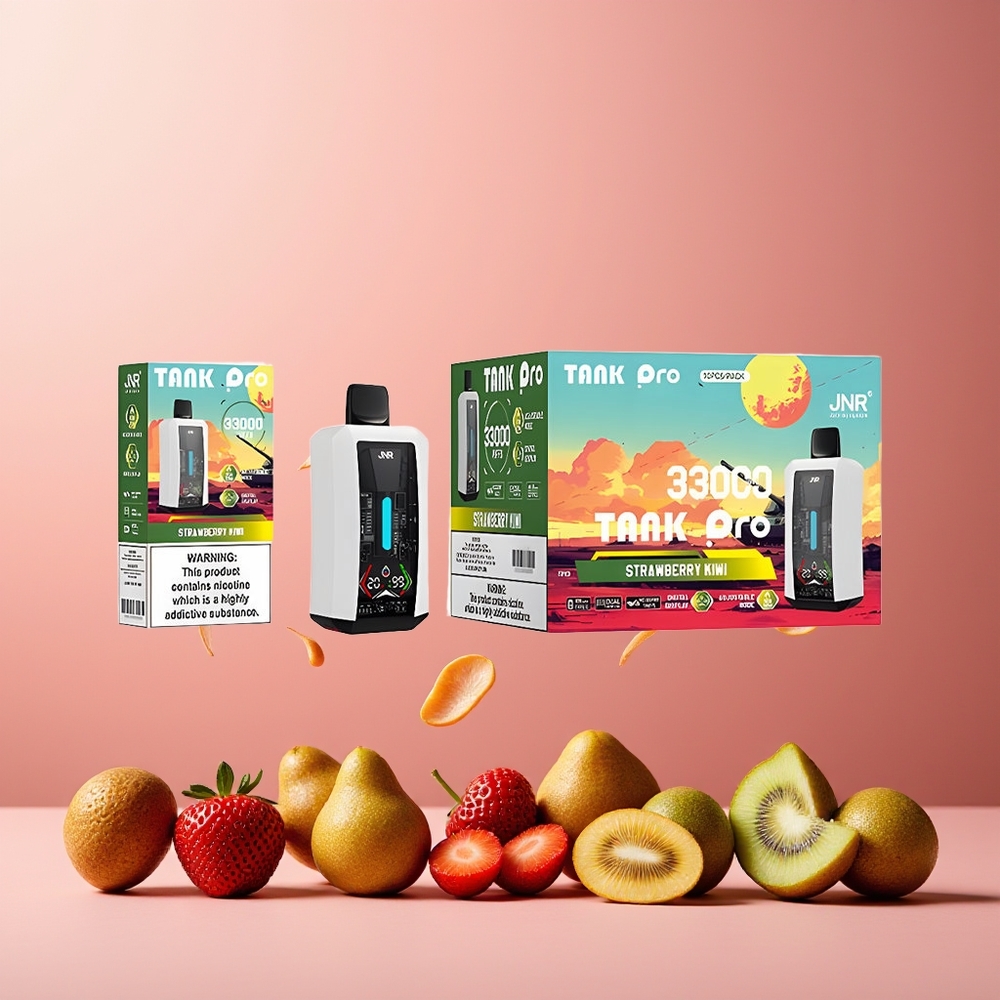 JNR Tank Pro 33000 Puffs 28ml 850mAh Dual Mesh Disposable Vape Strawberry Kiwi New Zealand Wholesale