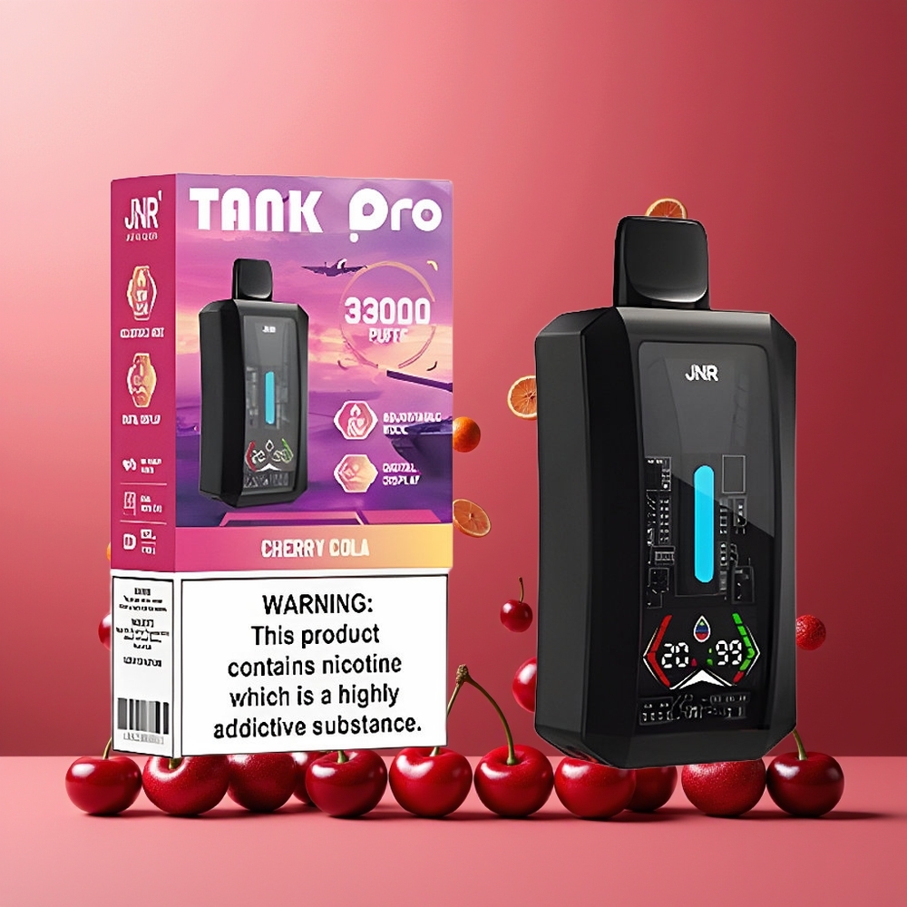 JNR Tank Pro 33000 Puffs 28ml Dual Mesh 15W/20W Disposable Vape Cherry Cola New Zealand Wholesale