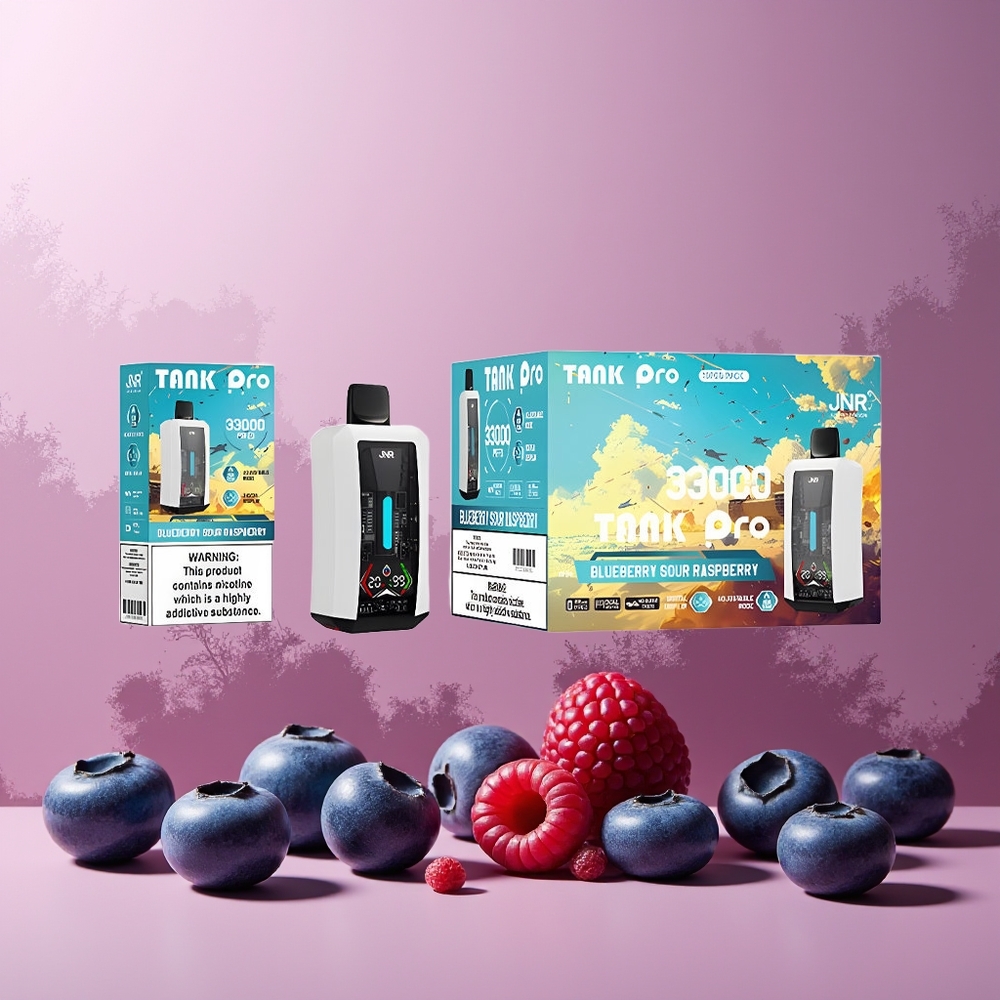 JNR Tank Pro 33000 Puffs New Zealand Wholesale 28ml 15W/20W Dual Mesh Disposable Vape Blueberry Sour Raspberry